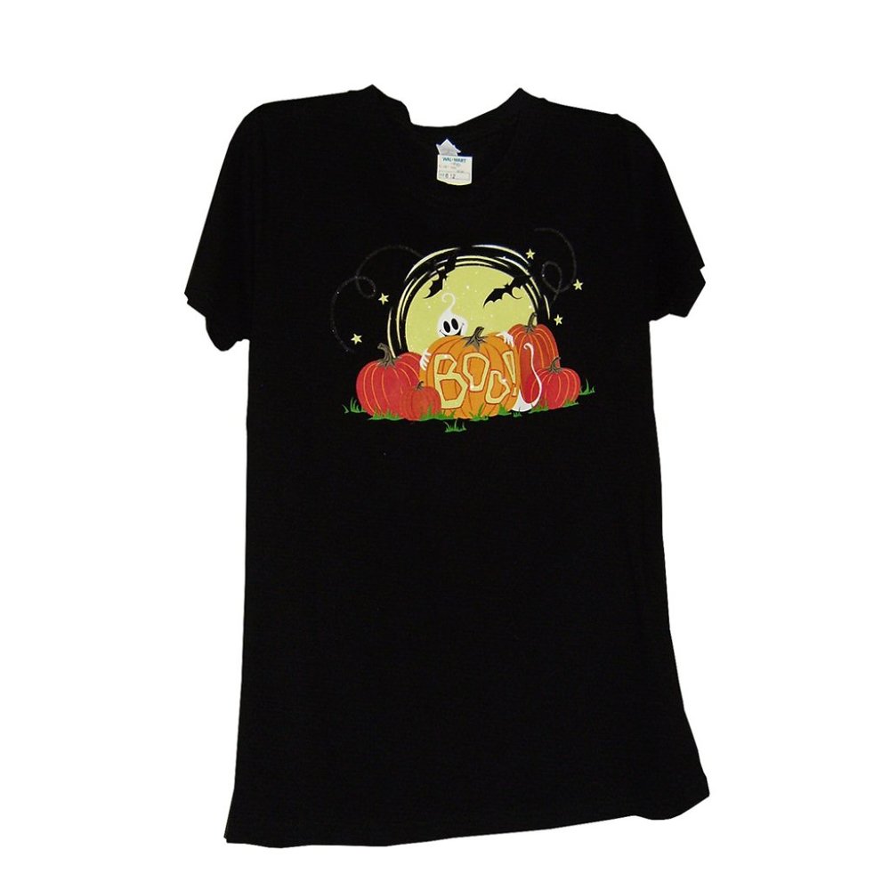 Tultex Women's XL Pumpkins Ghosts BOO T-shirt